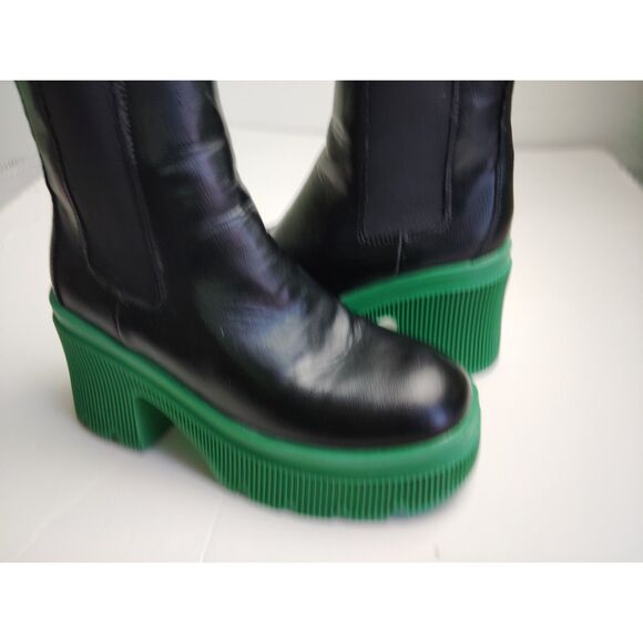 Bamboo Chelsea Lug Sole Chunky Boots Sz 6.5 - Picture 6 of 14